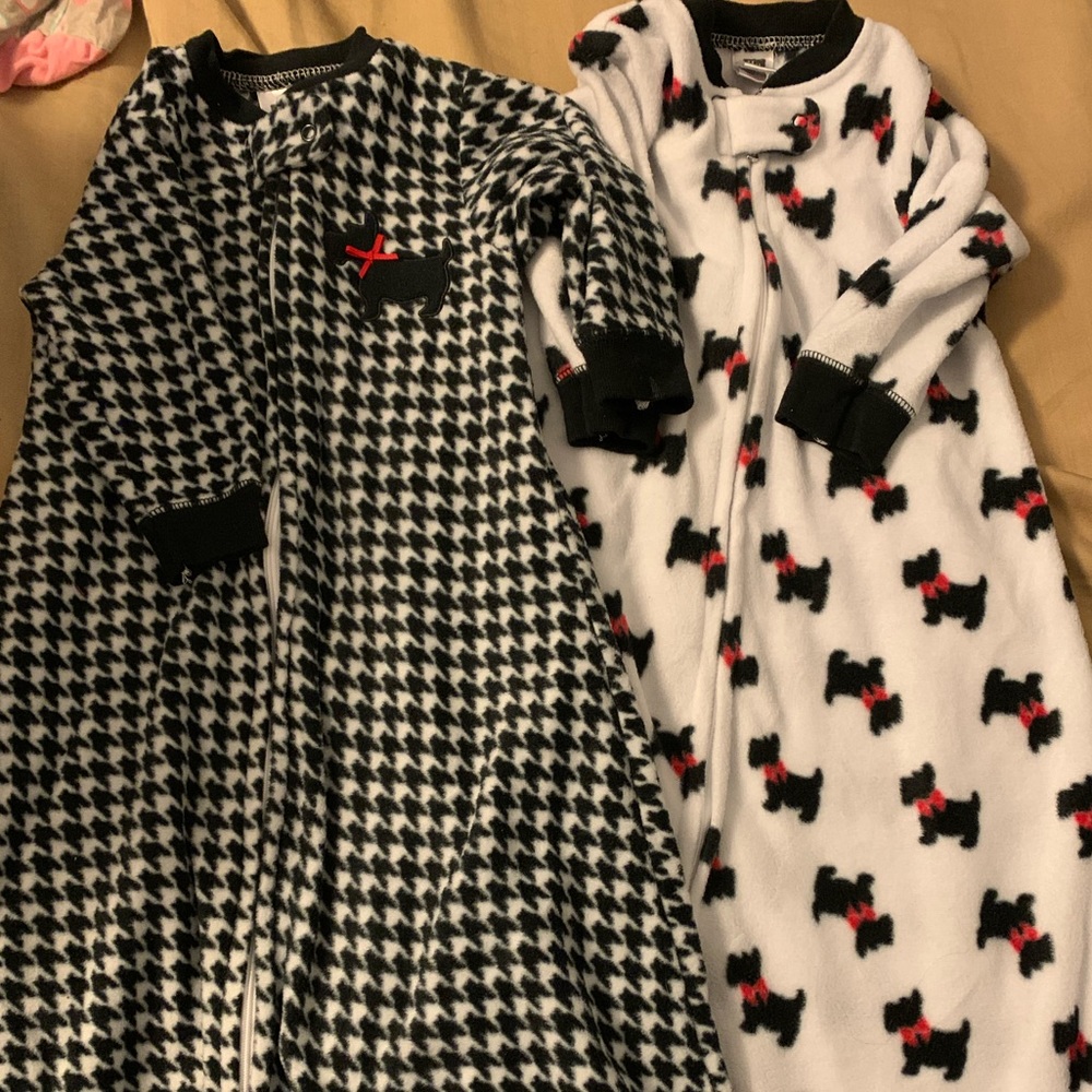 2 Scottie Dog Sleep Sacks (0-9 mo)